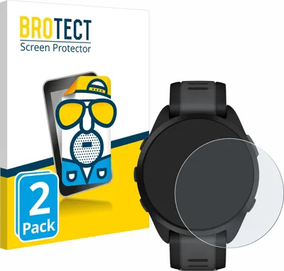Produktbild von 2x BROTECT Schutzfolie für Garmin Forerunner 165 / 165 Music Displayschutz Displayschutzfolie Folie Matt Entspiegelungsfolie