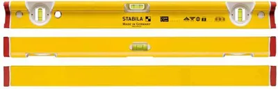 Produktbild von Stabila R 300, Wasserwaage, 2,44 m, Rot, Gelb, 0,5 mm/m, Aluminium