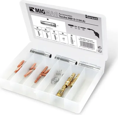 Image de Coffret consommables torche MIG/MAG 150 A (MB15) - 041226