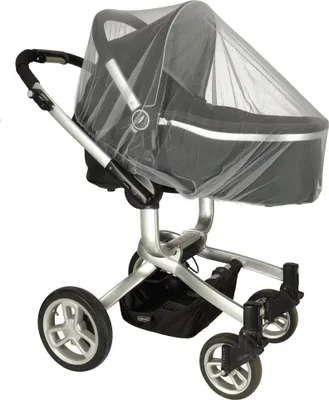 Produktbild von Kinderwagen elastisches Moskitonetz 140cm grau
