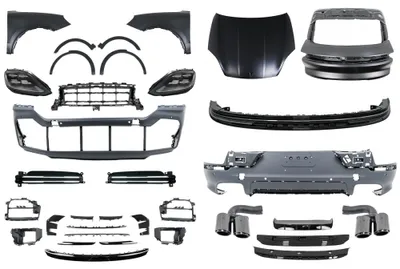 Produktbild von Bodykit für Porsche Cayenne 9Y0 2018-2023 Umbau auf 2024er-Look Stoßstange Scheinwerfer.