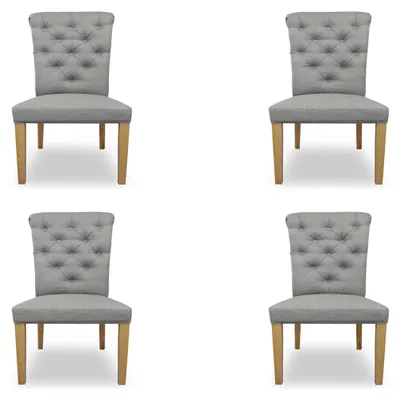 Produktbild von 4x Stühle Stuhl Polster Design Lounge Sitz Lehn Garnitur Sessel Chesterfield Neu