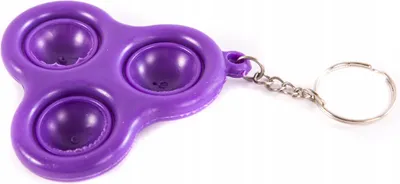 Produktbild von Antistress Pop It Anhänger - Bunter Schlüsselanhänger Fidget Toy - Beruhigendes Spielzeug für Kinder
