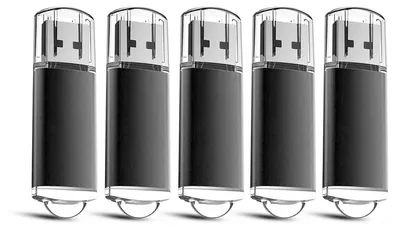 Produktbild von 5x 2GB USB 2.0 Stick Flash USB Drive Kompakt USB Flashdrive Speicherstick Memorystick Farbe: Schwarz