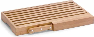 Produktbild von Zeller Brotschneidebrett m. Messer, Bamboo 39,5x23,5x4
