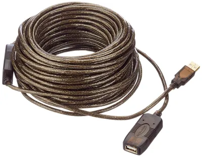 Produktbild von DeLOCK 20m USB 2.0, 20 m, Männlich/Weiblich, Schwarz
