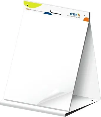 Immagine prodotto di Lavagna a fogli mobili Stick'n, da tavolo, 584x508 mm, bianco, 20 fogli