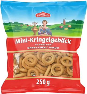 Produktbild von DOVGAN Mini-Kringelgebäck mit Mohn 250g