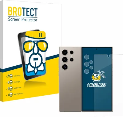 Produktbild von BROTECT Schutzglas für Samsung Galaxy S24 Ultra (case-friendly) (Display+Kamera) Schutzfolie Panzer Folie Glas Display Schutz klar