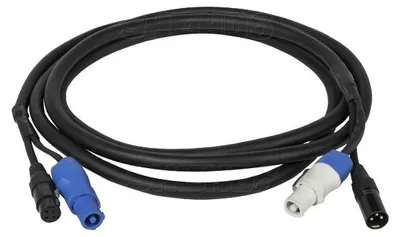 Obrázek produktu pro DMX kabel, kombinace napájení a signálu, profesionální použití na jevišti, 3 metry