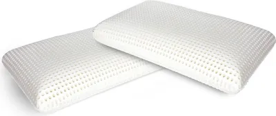 Produktbild von Talamo Italia 4er-Set Kissen fàÅ'r das Bett, 100% Italy, Ergonomisches Seifen-Kissen aus perforiertem Memory-Schaum, hypoallergen und atmungsaktiv, 70x40xh16 cm