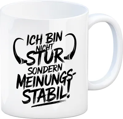 Produktbild von Ich bin nicht stur sondern meinungsstabil Kaffeebecher