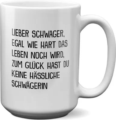 Produktbild von 22Feels XL Tasse Schwager Geschenk von Schwägerin Hochzeit Idee Männer Herrentag Weihnachten Geburtstag Haferl Geschenkidee Bürotasse