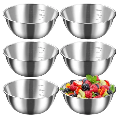 Productafbeelding van Mengkommen Set van 6 - Duurzame en Lichtgewicht Keukenaccessoires
