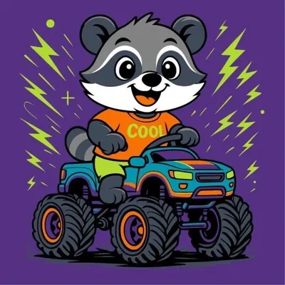 Zdjęcie produktu dla Malowanie po numerach - Szop w samochodzie Kids - Ideyka