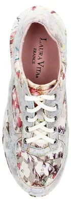 Produktbild von Laura Vita Damen Spitze floral Sneaker Plateau JOCTAO 32, Größe:40 EU, Farbe:Rosa