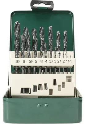 Produktbild von Metallbohrer-Set HSS-R, 19-teilig, 1 - 10 mm, Metallkassette