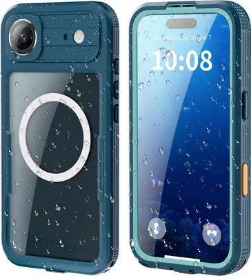 Produktbild von Wasserdichte Schutzhülle für iPhone Air, Displayschutz, passend für Magsafe, Ganzkörper Unterwasser Handyhülle Blau