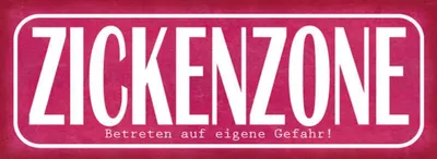 Produktbild von vianmo Holzschild 10x27 cm Zickenzone eigene Gefahr Dekoration