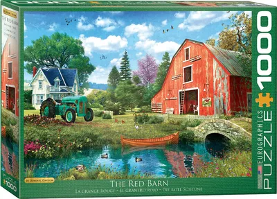 Produktbild von Dominic Davison - Die rote Scheune - 1000 Teile Puzzle im Format 68x48 cm