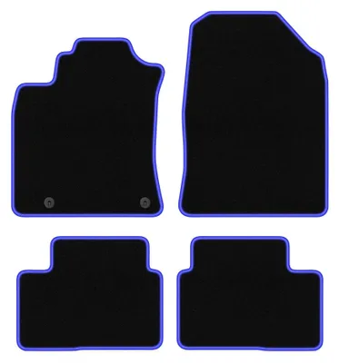 Produktbild von Velours-Fußmatten für Kia xCeed 2019- (Crossover) – 4-tlg, Schwarz/Blau, passgenau – Wielganizator CARLUX