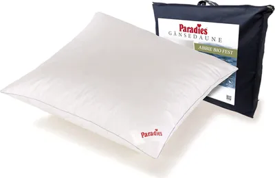 Produktbild von Paradies 3-Kammer Daunenkissen 80x80 cm "Abbie fest Bio" RDS