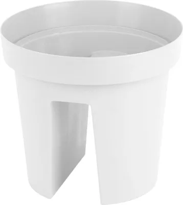 Image de Pot de fleurs Strend Pro Modern Railing, pour balustrade, 25,5x28 cm, blanc