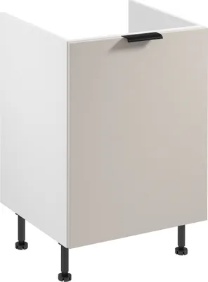 Produktbild von Spülenunterschrank 60 cm mit Sortiereinsatz Küchenblock, Sorento D60ZS AX Weiß/Beige
