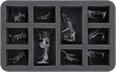 Produktbild von Schaumstoffeinlage für Nighthaunt Miniaturen – 10 Fächer