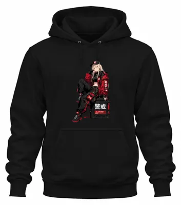 Produktbild von Caution Techwear Anime Girl Manga Japan Y2K Otaku Waifu Hoodie Kapuzenpullover, Schwarz, M