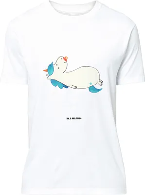 Produktbild von Mr. & Mrs. Panda Größe M T-Shirt Einhorn Schnuller - Weiß - Geschenk, mit Spruch, Herren, Shirt, Unicorn, Tshirt, Mutter, Geburtstag, Mama, Baby, Geburt
