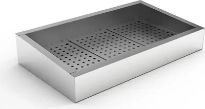 Zdjęcie produktu dla Pojemnik na kruszony lód Combisteel do zabudowy ze spadkiem i przyłączem wodnym