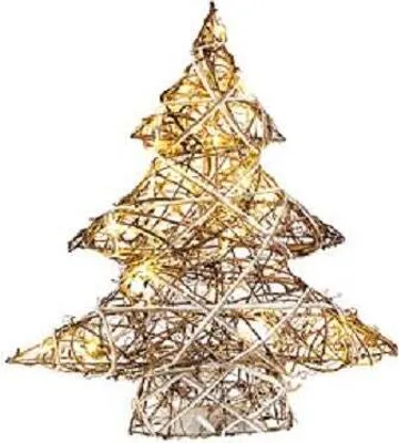 Produktbild von Handgefertigter Deko-Weihnachtsbaum mit 20 warmweißen LEDs, 40 cm
