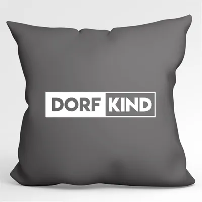 Produktbild von Hellweg Druckerei Dekokissen Dorfkind Modern Geschenk Sofakissen Steel Grey 40x40cm mit Füllung  Baumwolle Dorfkind Modern Mitbringsel