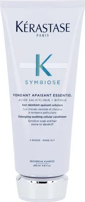 Obrázok produktu pre Kérastase Symbiose, kondicionér proti lupinám, na citlivú pokožku hlavy so sklonom k tvorbe lupín, bez sulfátov a silikónov, Fondant Apaisant Essentiel, 200 ml