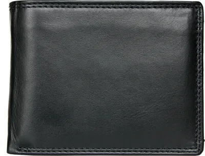 Image de Portefeuille en cuir HMT noir avec protection des données (RFID) sans marques ni inscriptions