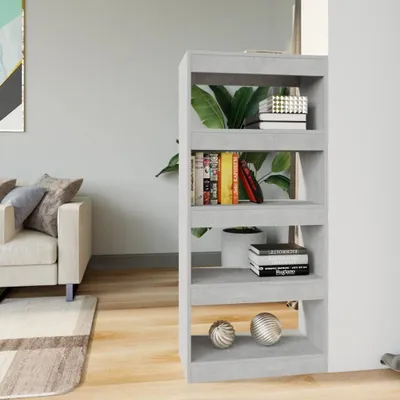 Immagine prodotto di Maison Exclusive - Libreria/divisorio Grigio cemento 60x30x135 cm Materiale ligneo
