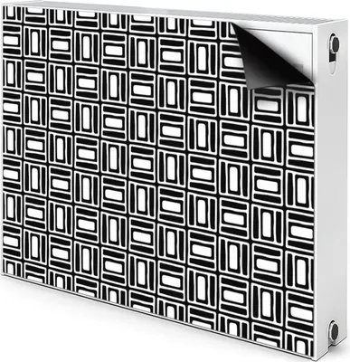 Produktbild von Magnet Radiator Magnet Mat Heizkörperverkleidung Heizkörper-Abdeckung Heizung 90x60 cm  - Geometrisches Muster