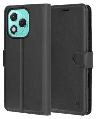 Produktbild von Techsuit – Leather Folio Lederhülle für Honor 400 Lite – schwarz