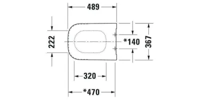 Produktbild von Duravit WC-Sitz Happy D.2 mit SoftClose Scharniere Edelstahl, verlängerte Ausführung für Spülrandlose WC, 0064690099