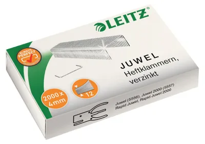 Produktbild von Leitz Heftklammer Juwel 56400000 4mm verzinkt Metall 2.000 St./Pack.