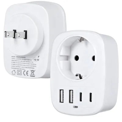 Productafbeelding van Reisadapter Japan type A adapter met 2 USB C en 2 USB A