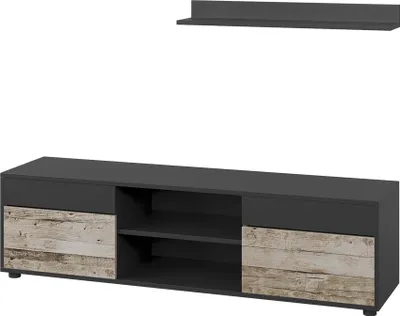 Produktbild von Wohnwand Vicco Berno Schwarz/Sandeiche 2 Teile, Model 57822