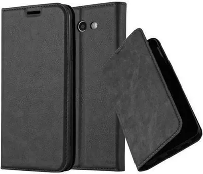 Produktbild von Cadorabo Hülle für Samsung Galaxy J7 2017 US Version Schutz Hülle in Schwarz Handyhülle Etui Case Cover Magnetverschluss