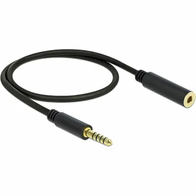 Produktbild von 4,4 mm Klinke 5 Pin Verlängerungskabel 0,5 m schwarz