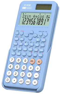 Produktbild von ROATEE Blau Wissenschaftlicher Taschenrechner für Studenten, wissenschaftlicher Taschenrechner mit 2-zeiligem Display und 401 Funktionen, Tischrechner für Mathematik für Schule, Büro
