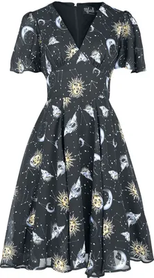 Produktbild von Hell Bunny Mittellanges Kleid Damen Solaria Dress schwarz M
