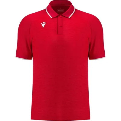 Image de Polo Macron Glory Aulos pour homme - Rouge / Blanc