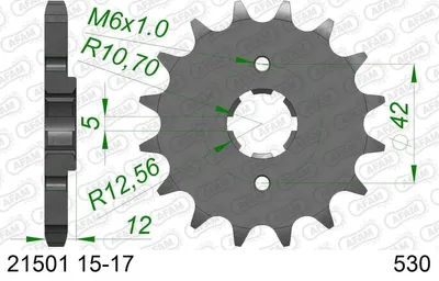 Produktbild von AFAM Kettenritzel 21501-16 Vorne für YAMAHA MOTORCYCLES XJ Stahl