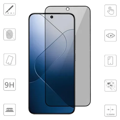 Produktbild von Für Xiaomi 14T / 14T Pro 2x 2.5D 0,26mm Premium Privacy H9 Hart Glas Folie Schutz